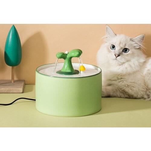 1.5L Automatic Cat Water Fountain Electric Ceramic Pet Water Dispenser Dog Filter Drinker Pet Drinking Feeder with Quiet Pump