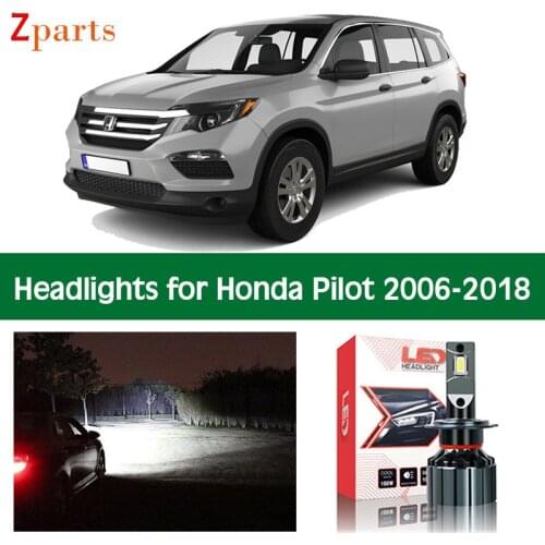 1 Pair Car Headlight Bulbs For Honda Pilot 2006 - 2018 LED Headlamp Low High Lightings Beam Canbus Auto Lights Lamp Accessories