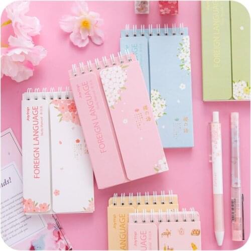 1PC Kawaii Foreign English Words Language Vocabulary Notebook Study Writing Reciting Book Planner Escolar Papelaria Stationery