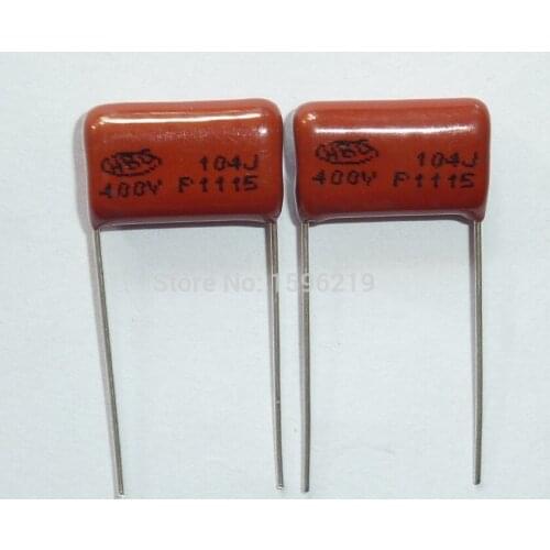 100pcs CBB capacitor 104 400V 104J 0.1uF 100nF P15 CBB21 Metallized Polypropylene Film Capacitor