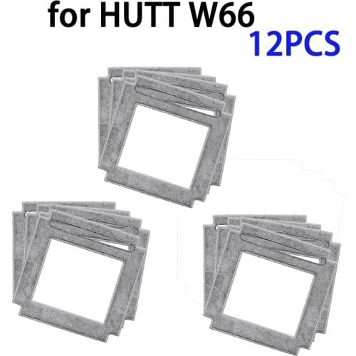 12PCS Mops for HUTT W66 Vacuum Cleaner Replacements Accessories Parts Robot Spare Parts Kits for Xiaomi Mijia HUTT W66