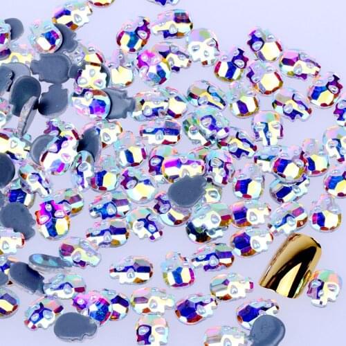 144pcs 19 Different Shapes and Size Crystal AB Hotfix Flatback Glass Rhinestones For Nail Art DIY Jewelry Garments Decorations