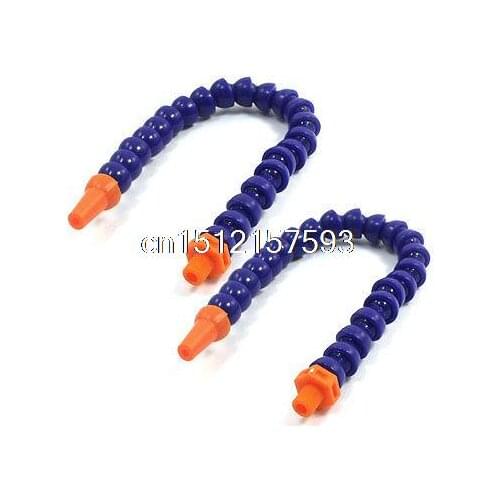 2Pcs 1/8 PT Tread Round Nozzle Plastic Flexible Water Oil Coolant Pipe