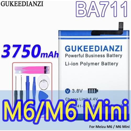 GUKEEDIANZI BA711 3750mAh High Capacity Battery For Meizu M6 (M6 Mini) M6Mini