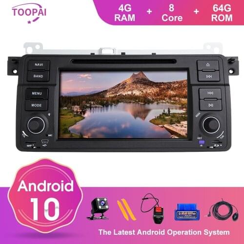 TOOPAI Multimedia Player Android 10 For BMW M3 Rover 3 7" Auto Radio Stereo Head Unit DVD Player GPS Navigation IPS SWC DSP 1din