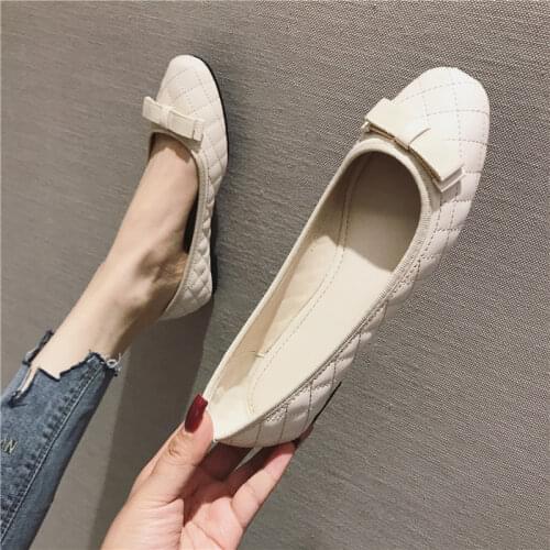 Women Flats Summer Fashion Slip on Flat Shoes Square Head Hollow Out Ballerina Slip on Loafers Lady Ballet Plus Size 35-41