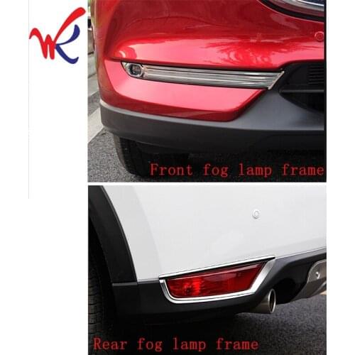 Loyalty for Mazda CX5 CX-5 2017 2018 Front & Rear Fog Light Lamp Cover Trim ABS Chrome Car Styling Auto Accessories