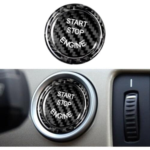 E70/Z4 Carbon Fiber Cover Carbon Fiber E60 E87 E90 For BMW Start Stop Switch Black