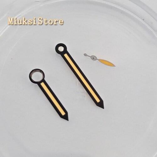 Black orange luminous watch hands fit Sea gull ST36,ETA 6497 6498 Movement