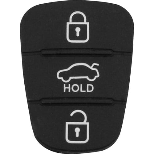 Black Silicone Car Key Replacement Shell 3 Buttons Rubber Pad With Letter for Hyundai Kia Flip Remote Soft Touch Car Key Shell