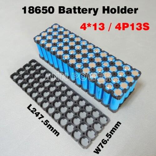 Free Shipping 4*13 52 holes 18650 battery holder ( integrated ) Used for 4P13S 48V 10ah li-ion battery E-bike battery bracket