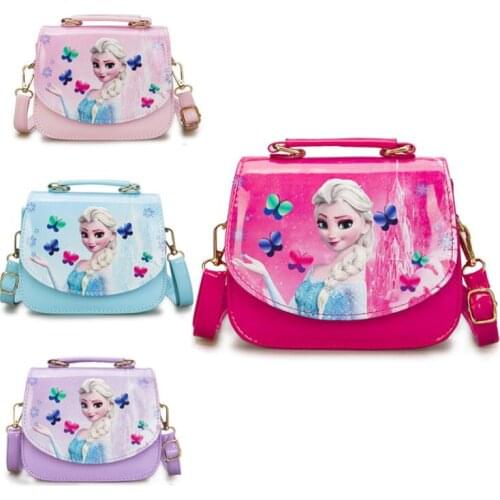 Disney princess Women pu messenger bag girl Frozen Elsa shoulder bag cartoon handbag fashion bag gift