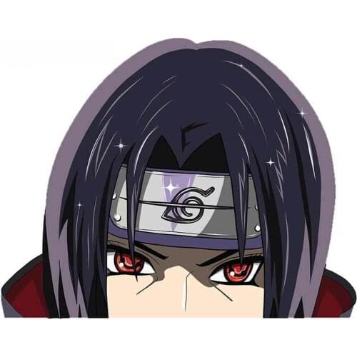 For Itachi Peeker Anime Peeking Sticker Window Car Vinyl Decal Car Truck Decal Bumper Personality,13cm*10cm