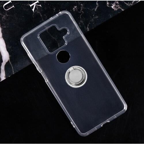 For Sharp Aquos Sense4 Plus Back Ring Holder Bracket Phone Cover TPU Soft Silicone Case On Sense4plus 6.7"