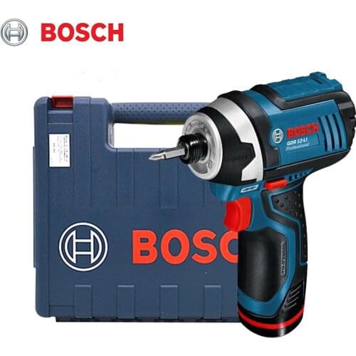 Bosch GDR 12-LI power tool lithium battery rechargeable impact screwdriver electric screwdriver hand drill (2 x 2.0 Ah battery)