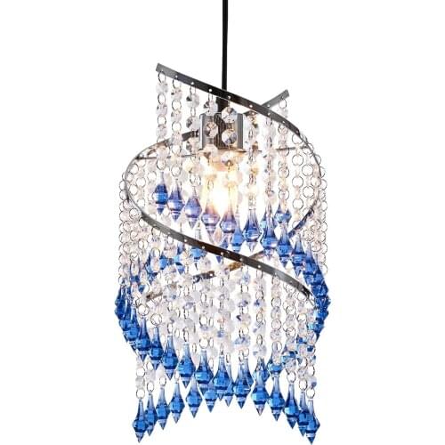 Chrome / Smoked Tiered Spiral Chandelier Ceiling Pendant Light Shade - No Bulb