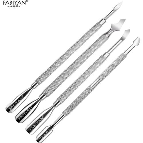 Nail Art Stainless Steel Finger Cuticle Dead Skin Double Head Sides 2 Ways Tips Manicure Pedicure Care Tool