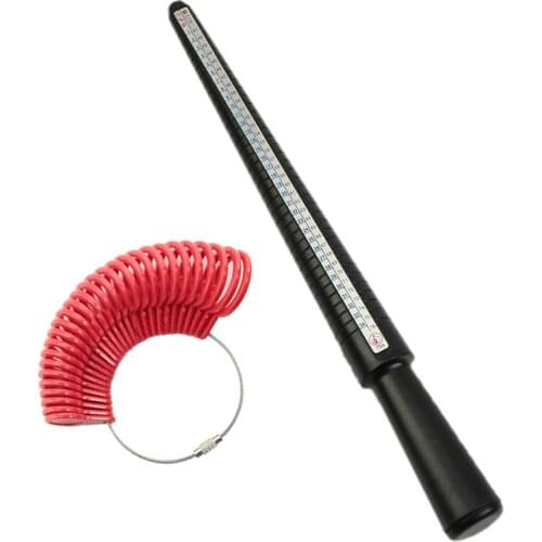 Ring Size Mandrel Stick Finger Gauge Ring Sizer Measuring Jewelry Tool Herramientas Joyeria