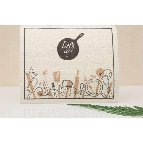 Creative Fruit Print Kitchen Quick-Dry Cleaning Rag Dish Cloth Wiping Napkin Absorbing Cloth Sustainable eco friendly products