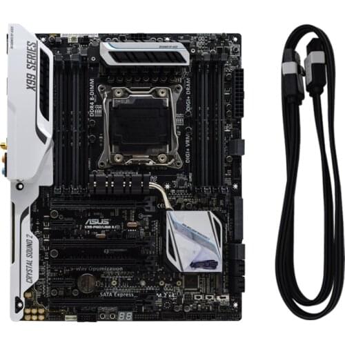 For ASUS X99-S LGA 2011-v3 Intel X99 SATA 6.0 Gb/s ATX PC gaming motherboard USB 3.1 ATX Intel PC Desktop Motherboard set