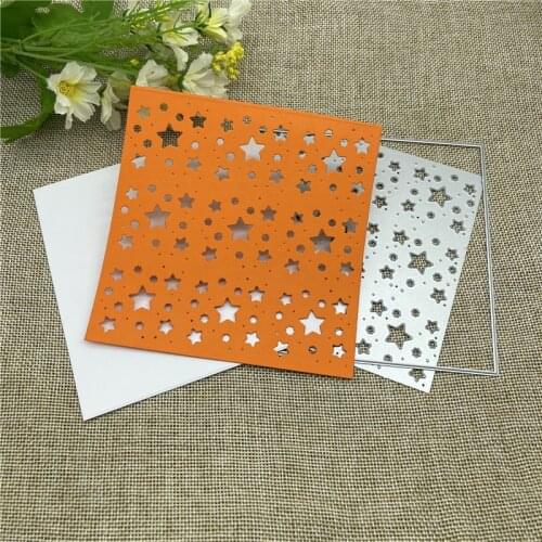 Square star background Metal Cutting Dies Stencils For DIY Scrapbooking Decorative Embossing Handcraft Die Cutting Template