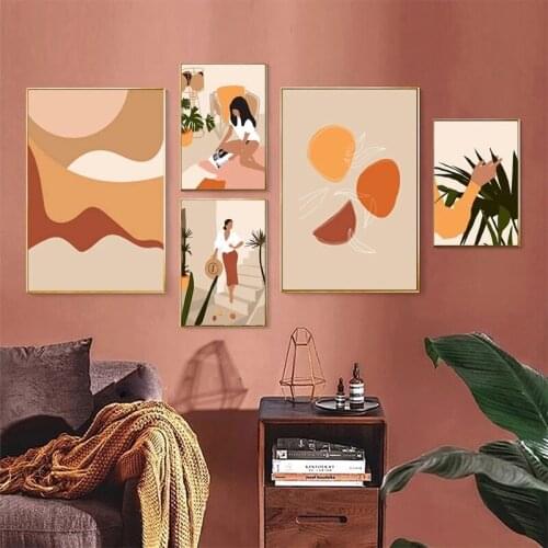 Modular Hd Prints Girl Picture Home Decoration Paintings Nordic Canvas Abstract Poster Wall Art For Living Room No Framework