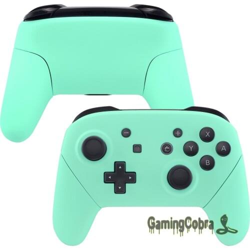 Mint Green Soft Touch DIY Plastic Faceplate Backplate Housing Shell with Handles Repair Kits for NS Switch Pro Controller