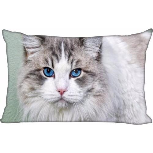 New Animal cat &5 Pillowcase Custom Zippered Rectangle Pillow Cover Cases Size 35X45cm (one sides) T831&w#I9