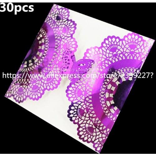 30Pcs Romantic Wedding Party Invitation Card Wedding Invitation Laser Cut Delicate Carved Pattern With Blank Inner Page 7ZSH068