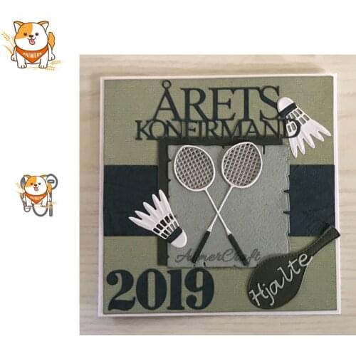 Badminton Racket Series Metal Cutting Dies Scrapbooking Stencil Die Cuts Card Making DIY Craft Embossing New Dies For 2019