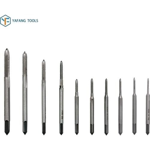 10pcs/set HSS Hand Tools M1~M3.5 Mini Taps Drill Bit Machine Metric Thread Tap Screw Tap