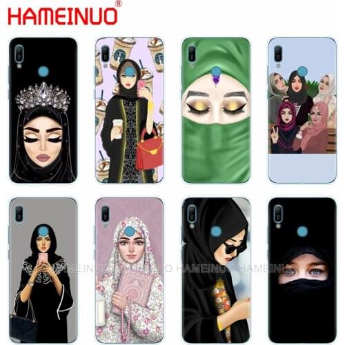 Silicon phone cover case for huawei Y5 Y6 Y7 Y9 PRO PRIME 2019 honor 8s 8a 20 LITE PRO 10i view 20 V20 hijab Muslim Girls women