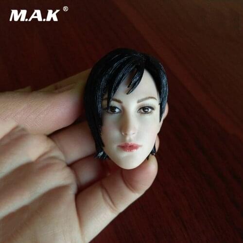 1/6 Scale Ada Wong Head Sculpt with Short Hair Model Toy For 12" Woman Figure Pale Body