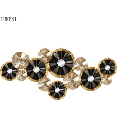 Light Luxury Metal Background Wall Creative Pendant Living Room Sofa Three-dimensional Decoration Wrought Iron Wall Decoration