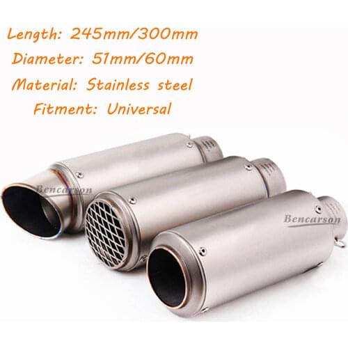 Universal Motorcycle Exhaust Pipe Racing Escape Moto Motocross Muffler System For CB650R R3 TRK 520X 502C Nmax 125 Ninja 400