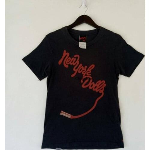 VINTAGE HYSTERIC GLAMOUR x New York Dolls American hard rock band japanese brand crossover super rare design promo tee shirt