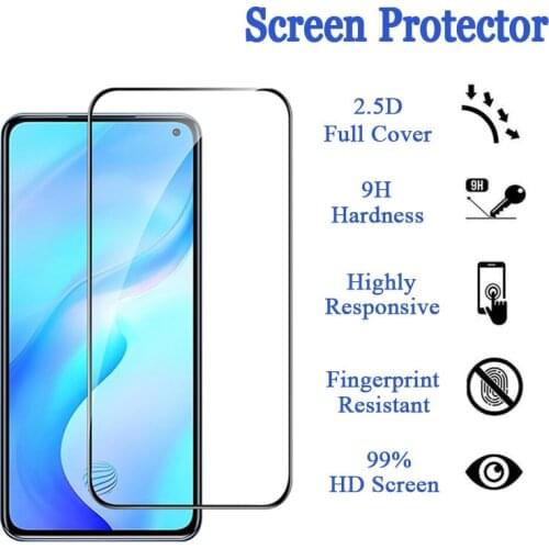 Tempered Glass For VIVO IQOO Neo 3 IQOO Z1 Z1X U1 IQOO3 IQOO5 Glass Screen Protector For VIVO X50 Full Cover Ultra-Clear Glass