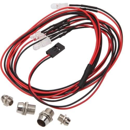 1/10 1/8 Upgrade Part 5MM 3MM 4 LED Light Headlight Taillight for HSP RC Toy Car