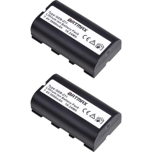 2Pcs 7.4V 2600mAh GEB211 GEB212 Battery for ATX1200 RX1200 GPS1200 GRX1200 GPS