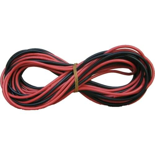 2pcs/Lot 3 Meters 12/14/16/18 Gauge AWG Electrical Wire Tinned Copper PVC Silicone Flexible Copper Stranded Cables for RC