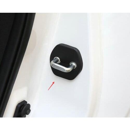 4 pcs Stainless steel Car door lock protective cover trim For RENAULT koleos 2017 KADJAR 2016-2018