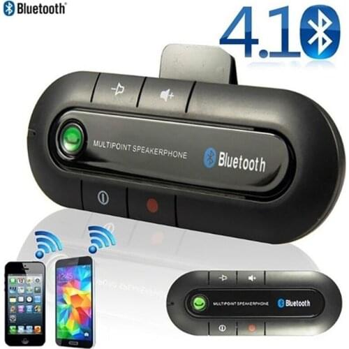 USB Power Handsfree Bluetooth Car kit Mp3 Player Wireless Audio Receiver Sun Visor Clip Speakerphone Music Adapter Wholesale