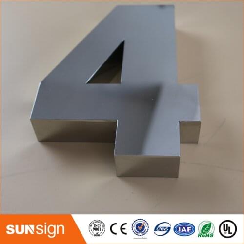 H 15cm Digital Door House Number 4 Stainless Steel numbers