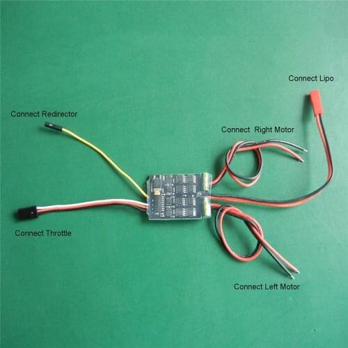Dual Way Bidirectional Brushed ESC 10A x 2 Mixed Control Electric Speed Controller for RC Car /Tank/Boat Upgrade Part