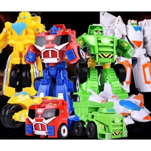 Hot Sale! 12cm Rescue Bots Car Toys Transformation Robot Action Figures Toys For Kids Baby Gift