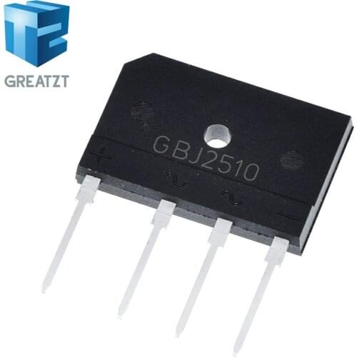 GREATZT 5pcs 25A 1000V diode bridge rectifier gbj2510 ZIP In Stock