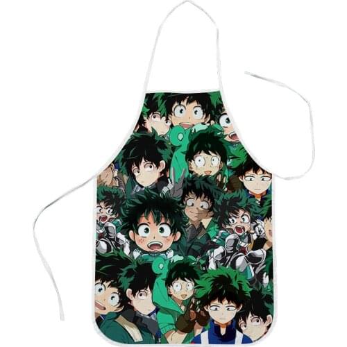 Kitchen Apron My hero academia Printed Sleeveless Polyester Aprons for Child Adult Home Cleaning Tools Waist Baking Apron