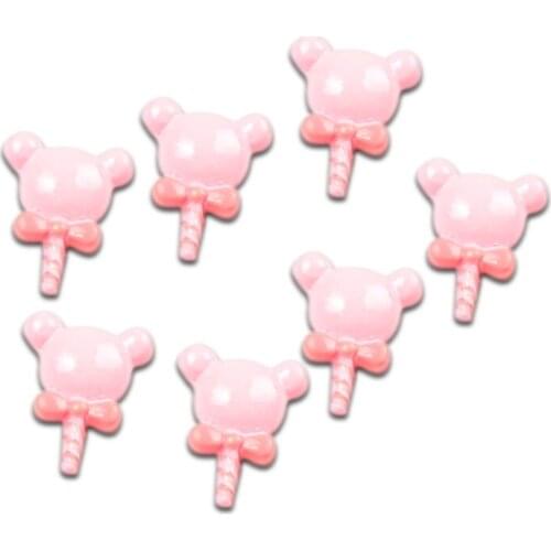 LF 20Pcs Mixed 22x17mm Lollipop Resin Cabochon Flatback Decoration Crafts Embellishments For Scrapbooking Diy Accessories