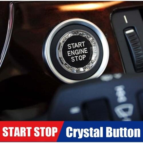 Perfect ENGINE START STOP Crystal Button Cap Switch Stickers For BMW 5 6 7 series E60 E61 E63 E64 E65 E66 (2004-2010)