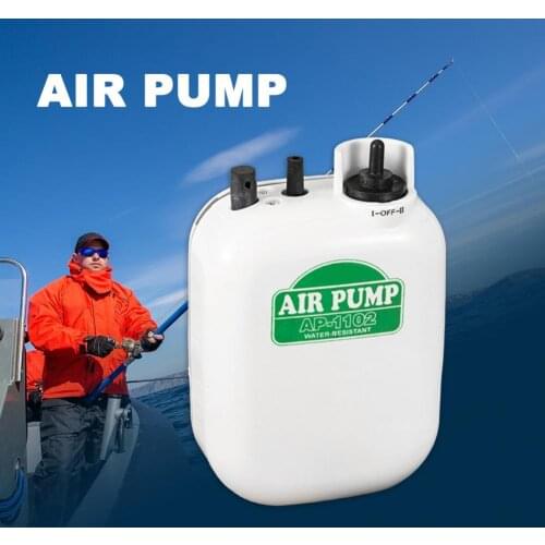 AP1102 Waterproof Fishing Air Pump Electric Portable Water Resistant Large Power Battery Fishing Pump for Outdoor